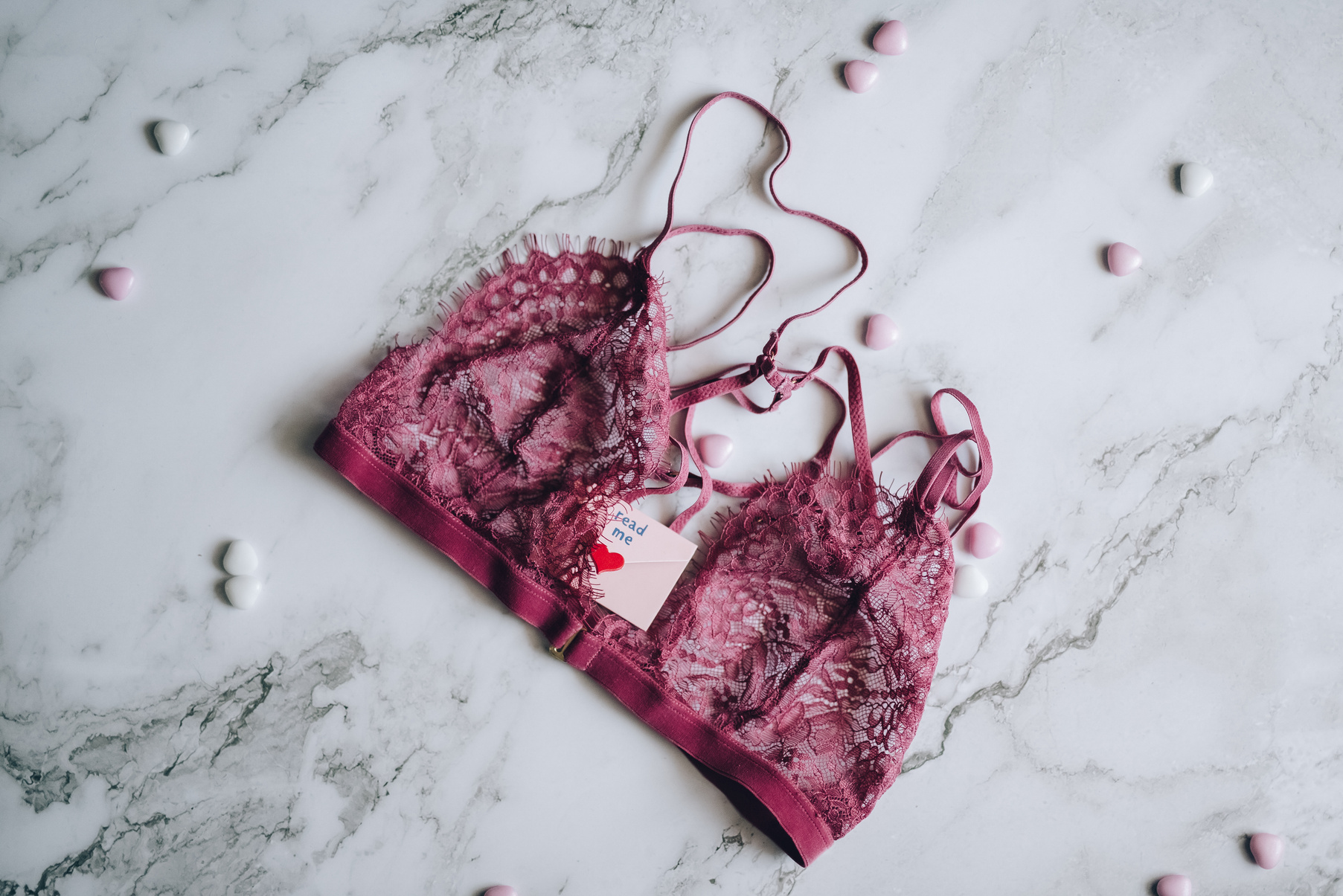 Lace Bra on Flatlay Photography